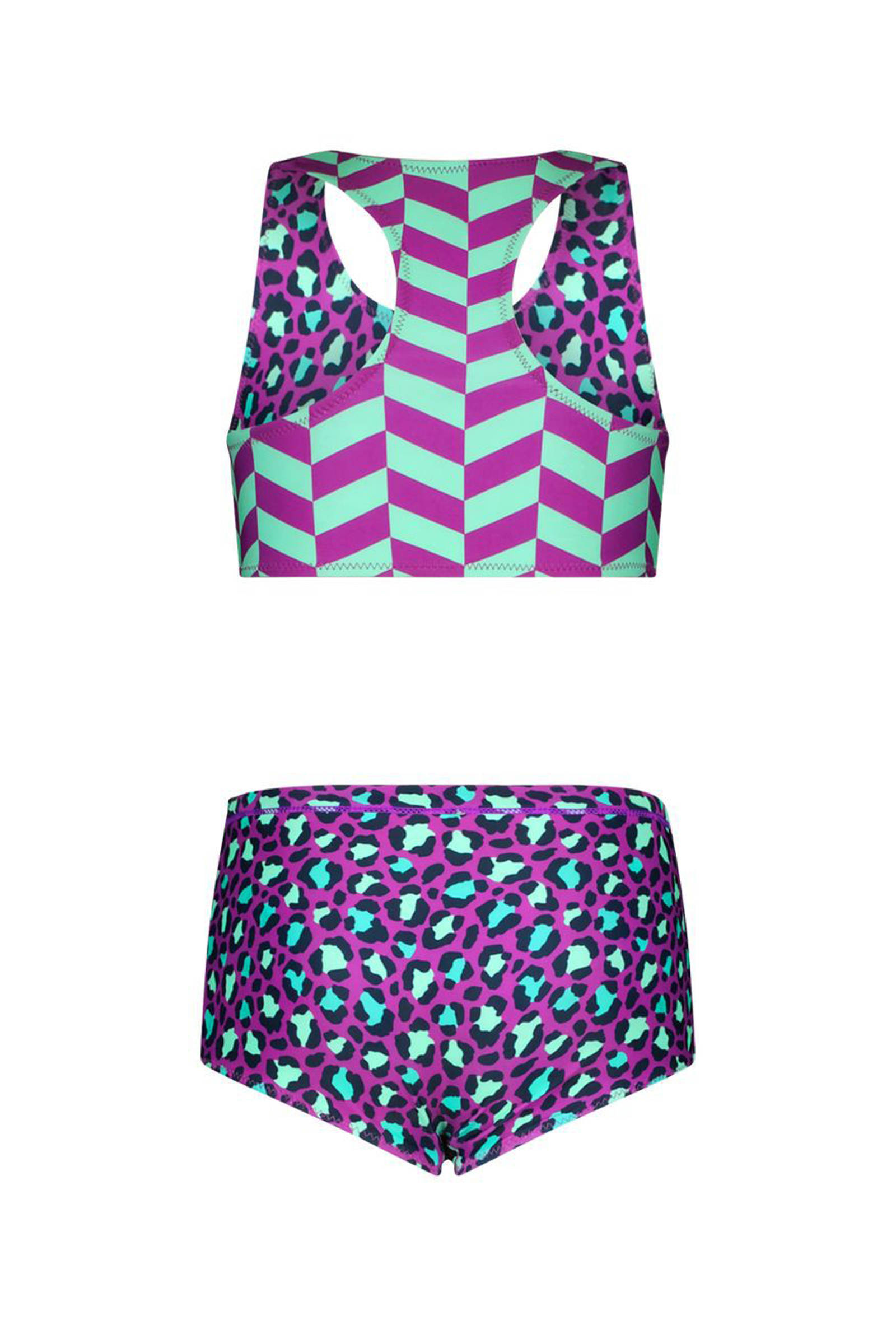 B.Nosy reversible crop bikini paars/mintgroen