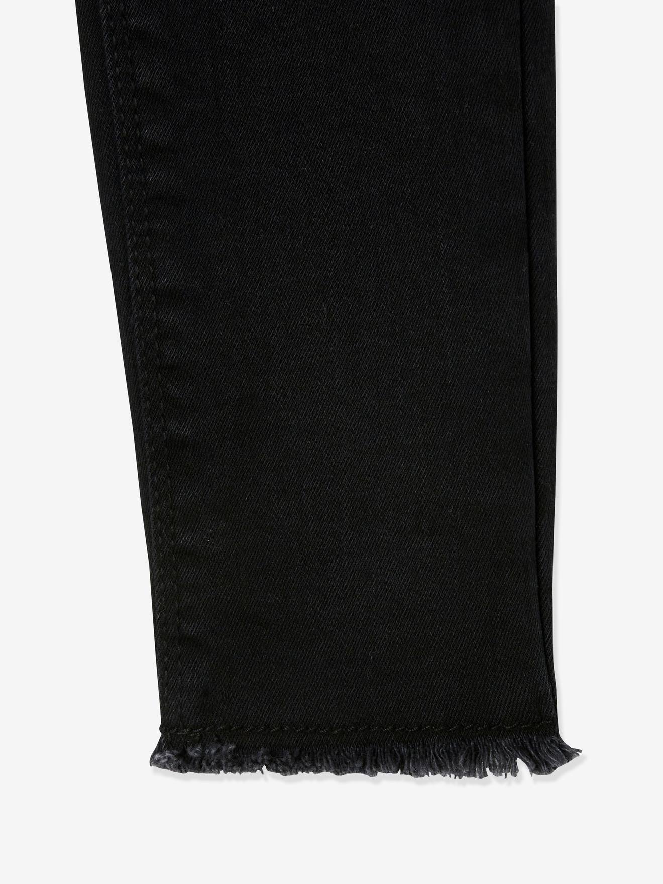 Calça legging infantil com estampa a laser, na cor azul médio lisa com detalhes.