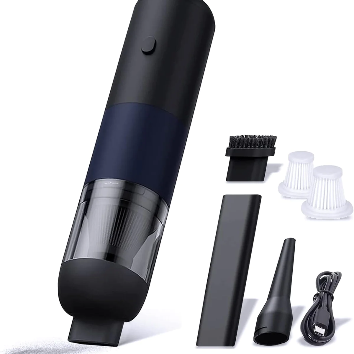 Aspirateur de table sans fil rechargeable 4000PA bleu noir Vendos85