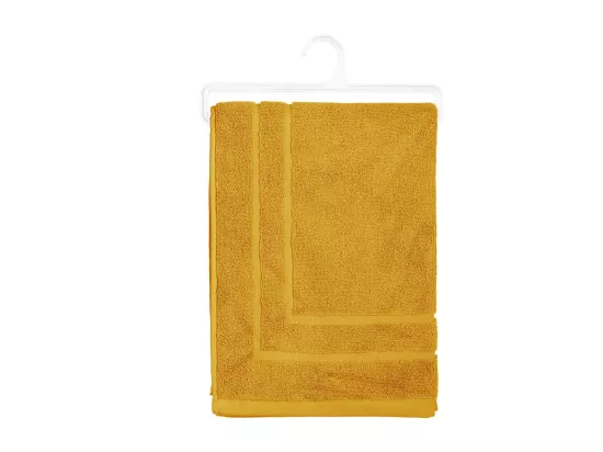 Tapis de salle de Bain en coton Ocre 50 x 70 cm