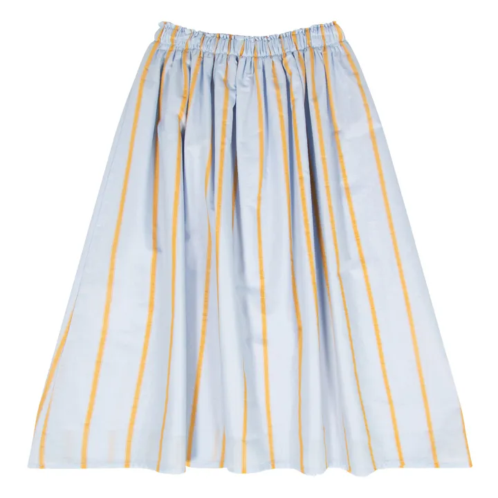 Tangerine Jupe Midi Rayée | Bleu Clair