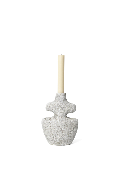 Ferm Living Yara kandelaar M grey pumice