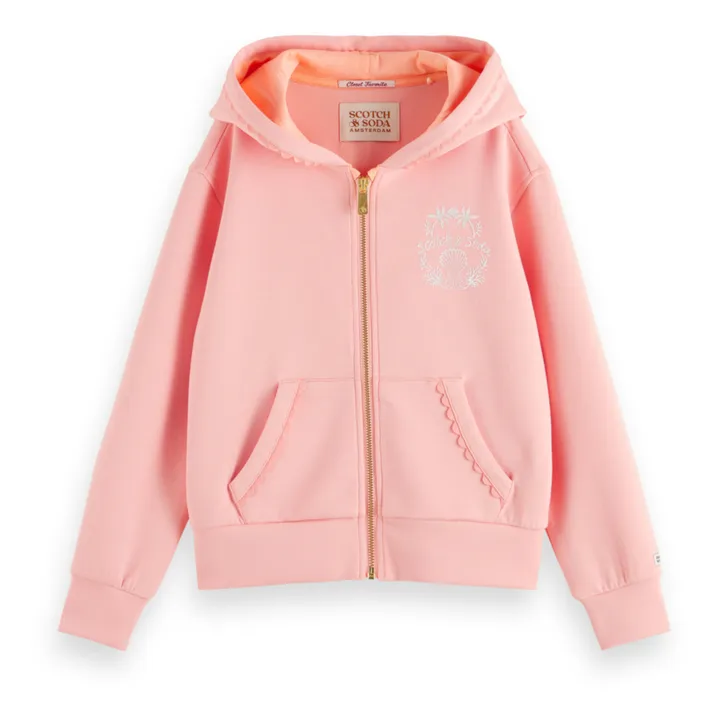 Scotch & Soda Sweat Zippé Capuche | Rose