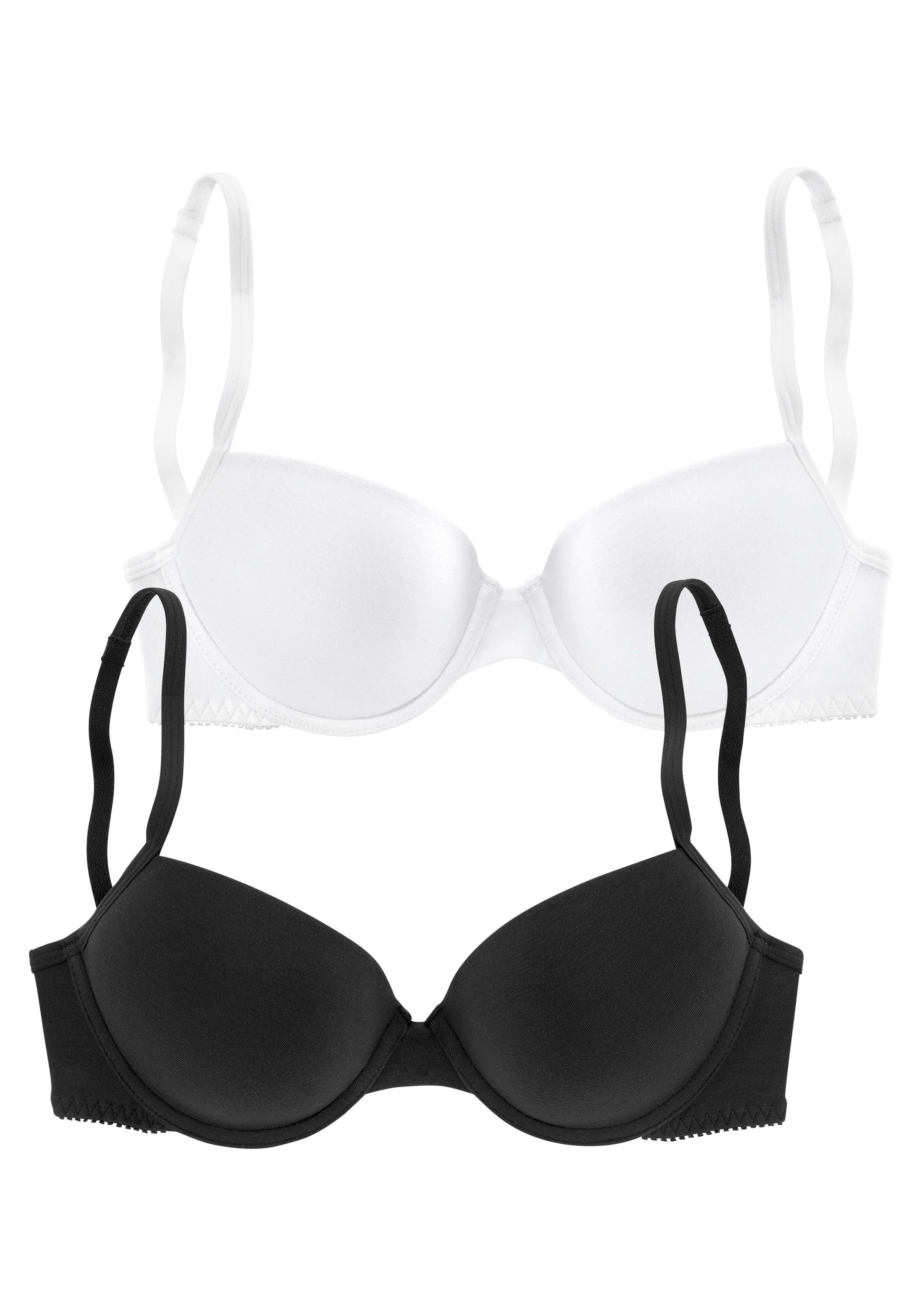 petite fleur Push-up-BH, 2 Stücker Packung, mit Bügel, mit herausnehmbaren Kissen