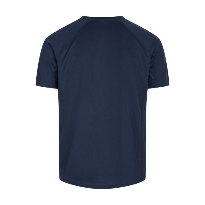 Zebdia Herre T-shirts Chest Print Sports SS Tee Blå