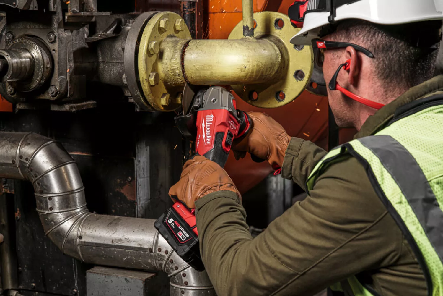 Milwaukee M18 ONEFSAG125XB-0X M18 FUEL™ ONE-KEY™ 18V Li-ion accu haakse slijper body in HD box - 125 mm - koolborstelloos