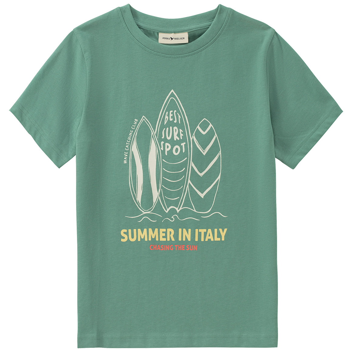 Jonas Nielsen Jungen T-Shirt mit großem Print grün