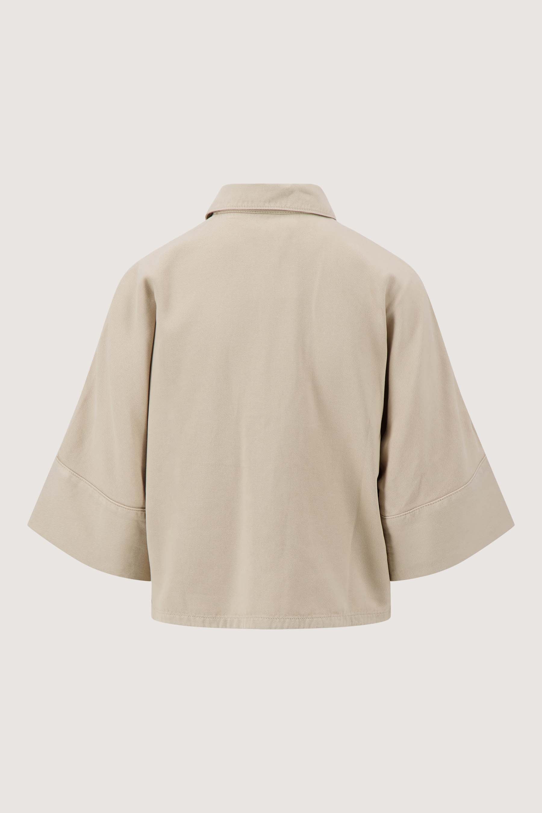 cropped boxy model blouse