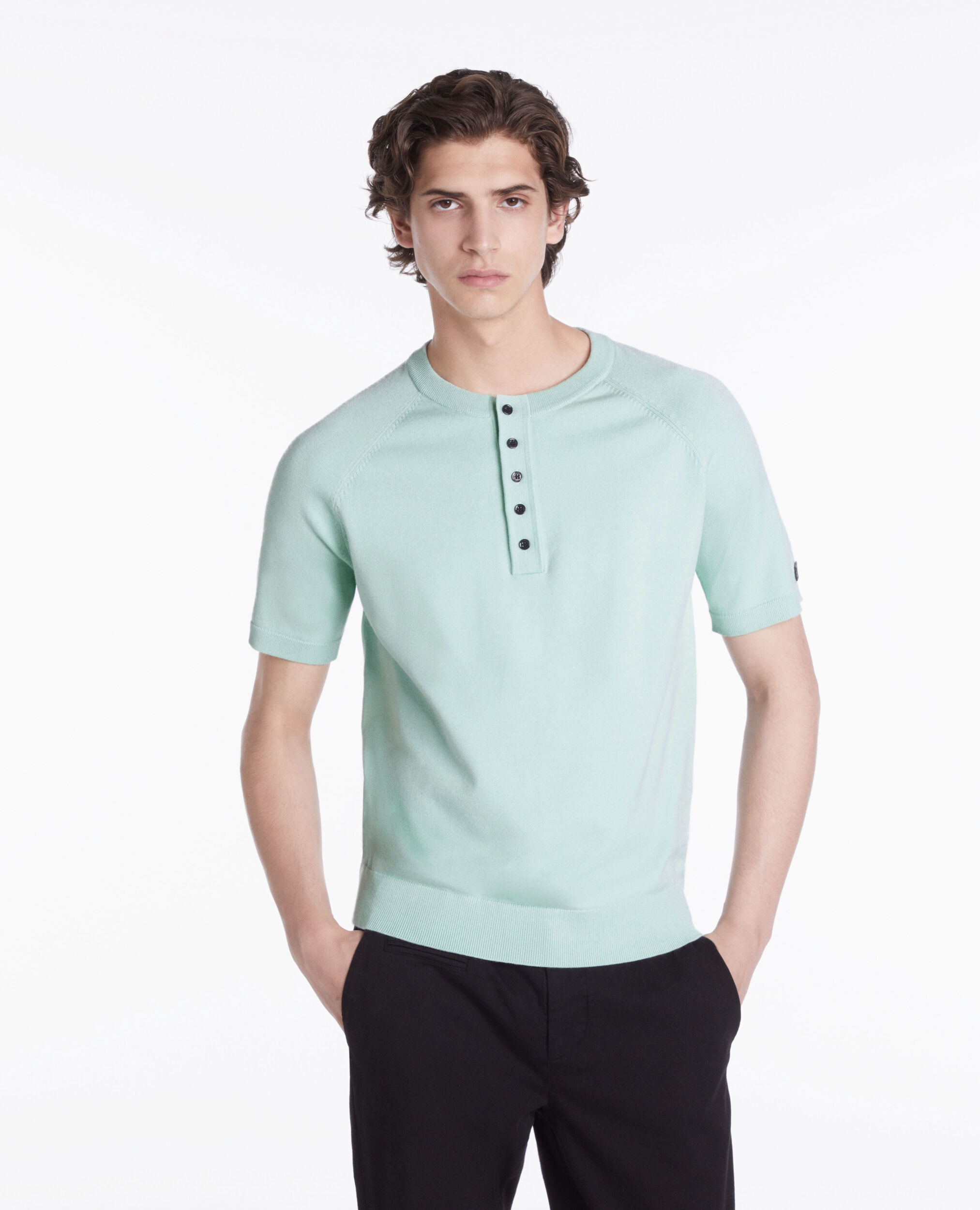T-shirt vert en maille