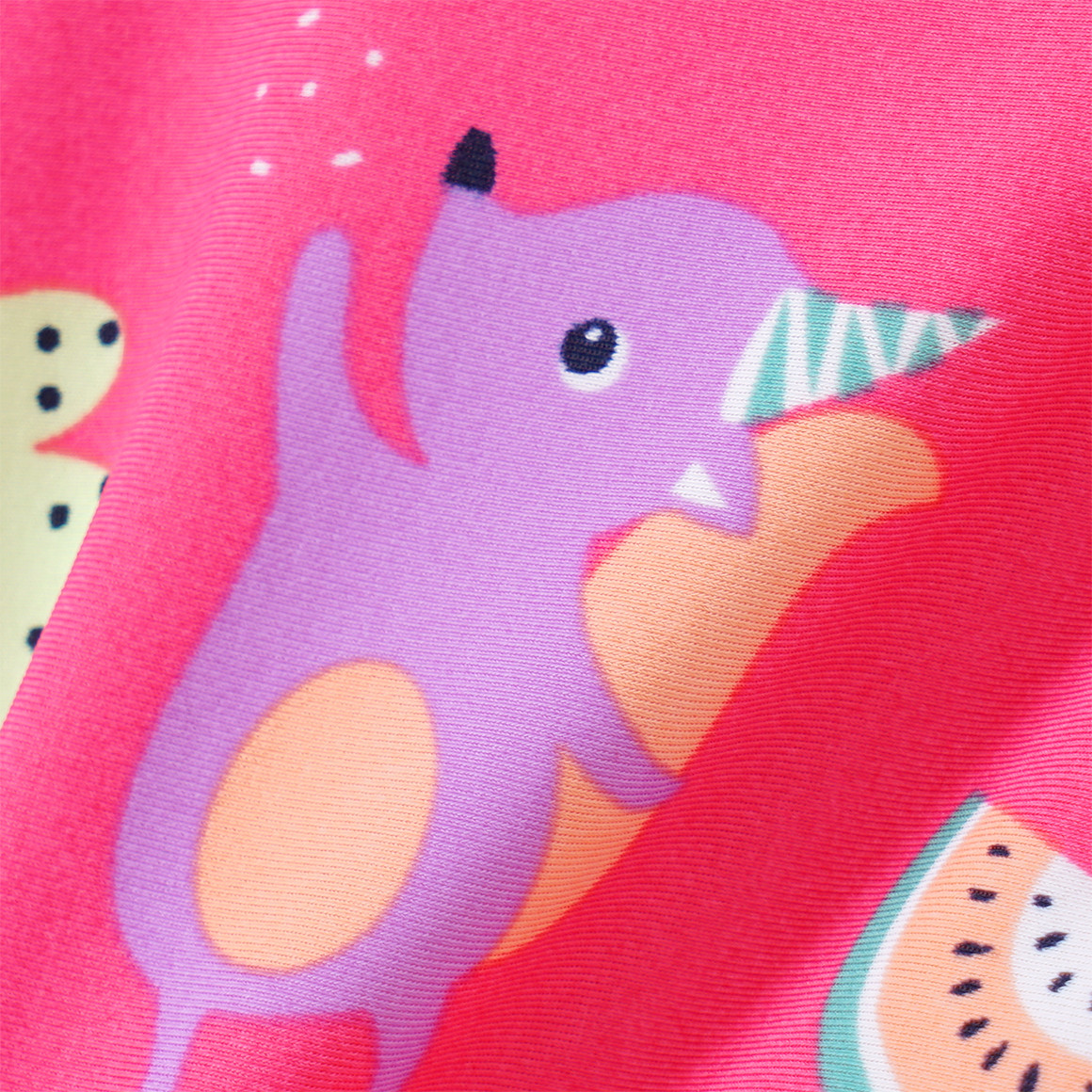 Topomini Baby Badeanzug mit Tier-Motiven pink