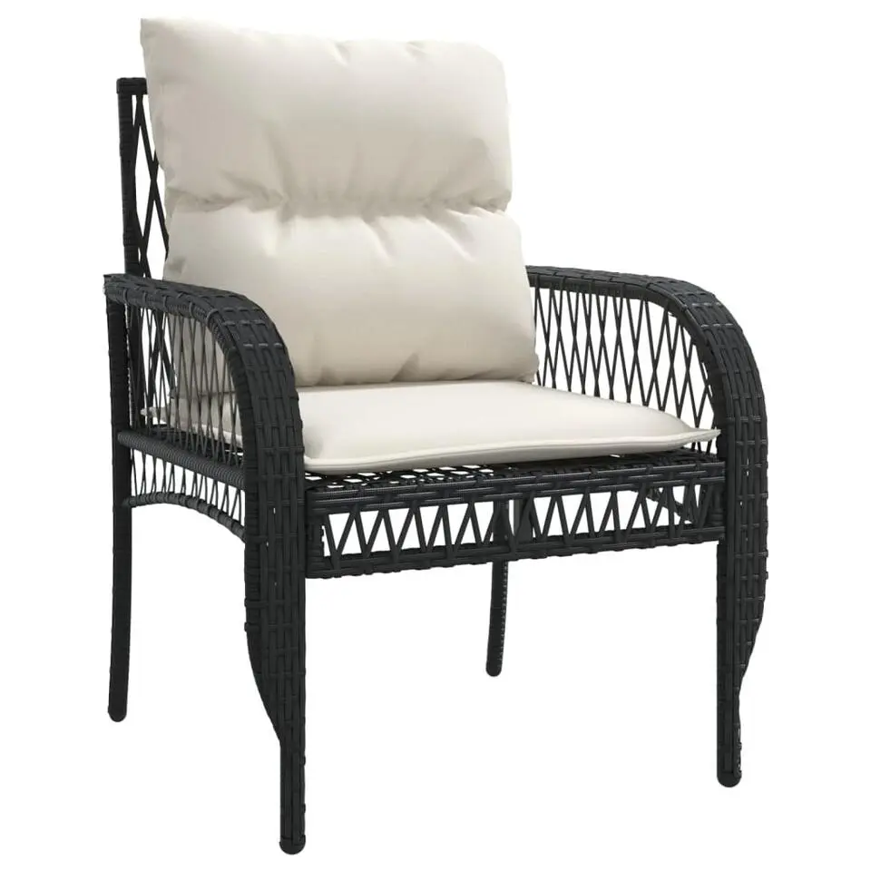 vidaXL - Loungeset - Zwart - Poly rattan