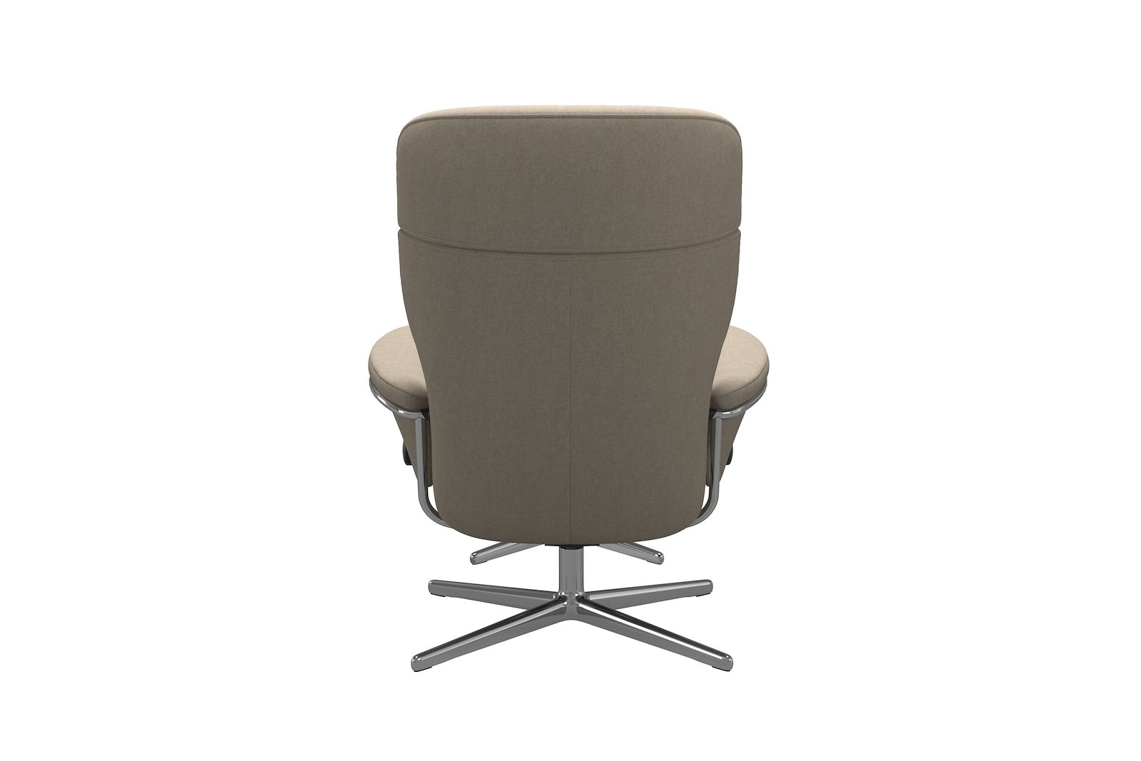Rome lenestol m/krakk Tekstil Calido Light Beige - Cross - Chrome