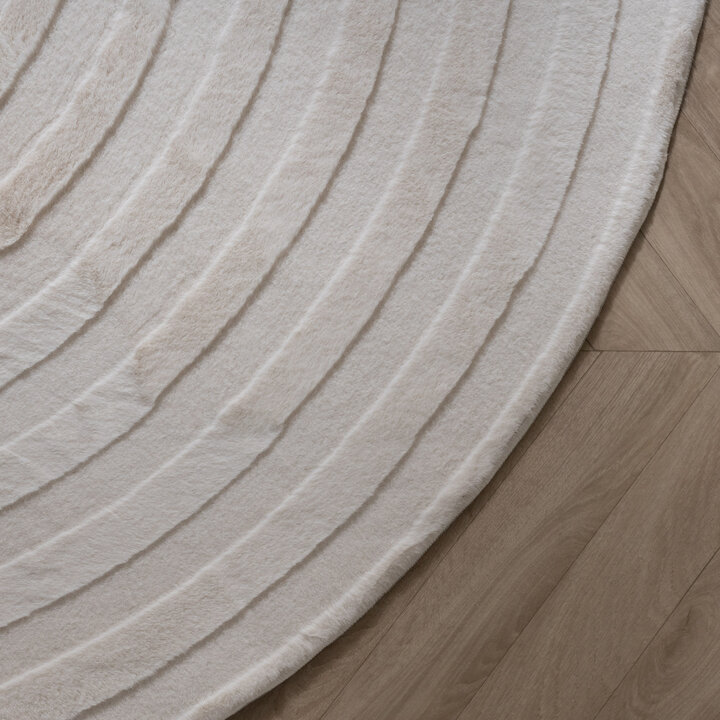 Organisch Vloerkleed - Flowy Arch Creme | Wasbaar