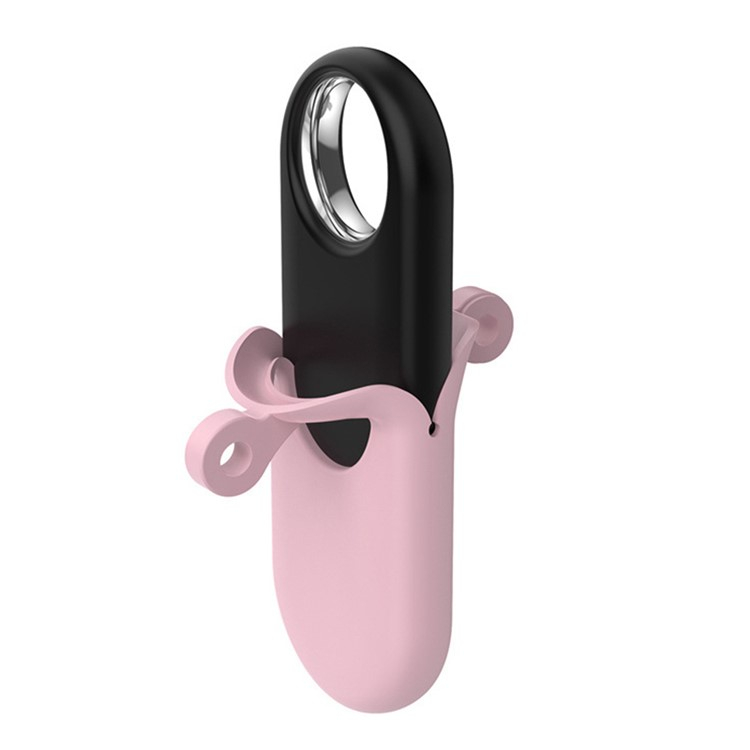 Samsung Galaxy SmartTag 2 Anhänger Silikon Case Hülle Schlüsselanhänger mit Schlüsselring - Rosa