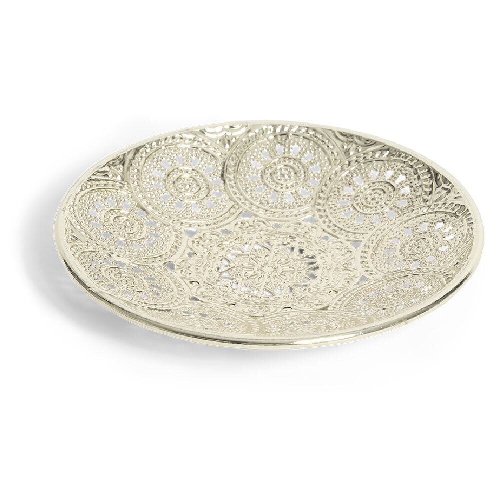Coupelle design oriental Ø13cm métal argenté