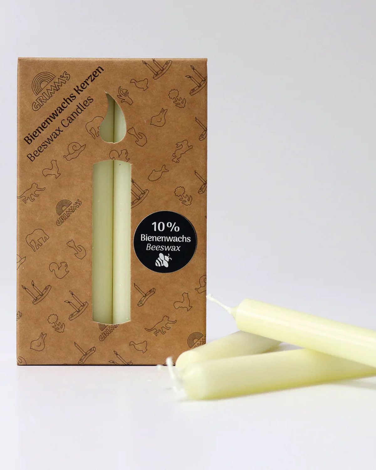 Lys til Bursdagsring – 12pk – 10% Naturlig Bivoks | Grimms Lysestake