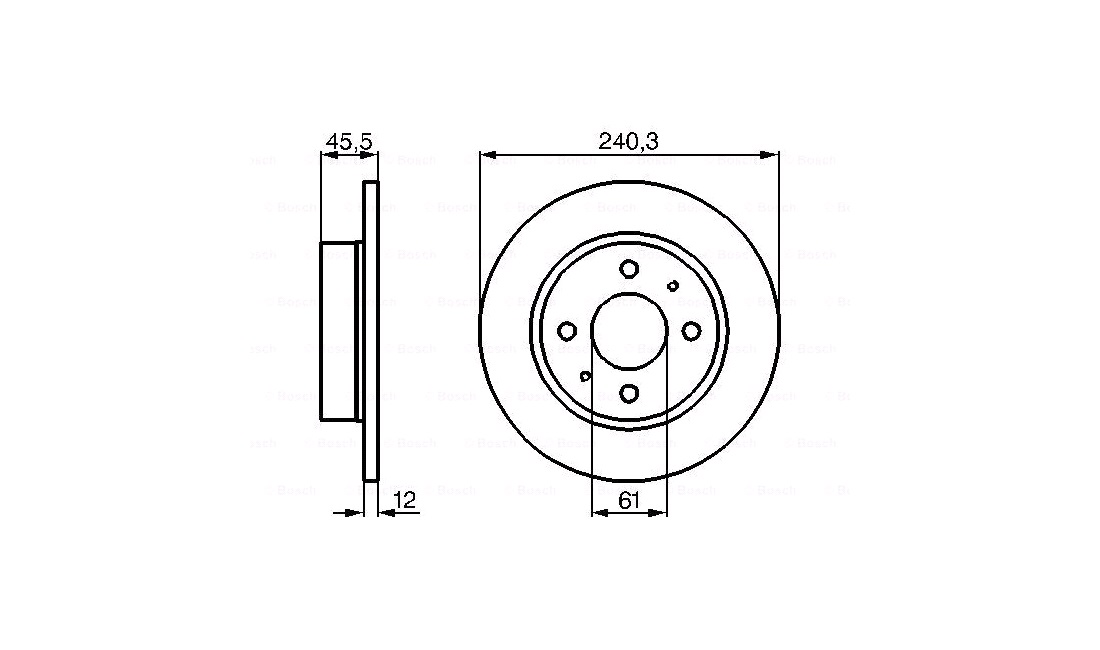 Bremseskive 240 x 12 mm