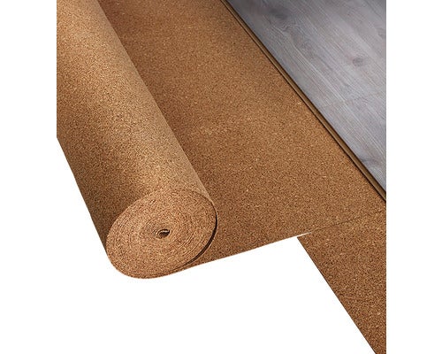 Natuurkurk ondervloer 15x1 m, 2,0 mm dik, voor zwevende plaatsing van parket- en laminaatvloeren