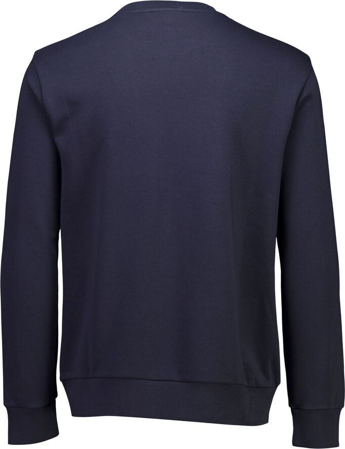 Lindbergh Logo chest print o-neck sweat Blå