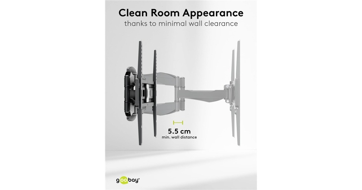 goobayTV Wall Mount Basic FULLMOTION (L),  37 tot 80 inch wandmontage   (Zwart)