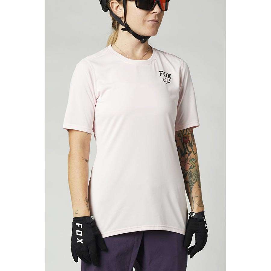 Fox Ranger MTB Fietsshirt Korte Mouwen Lichtroze Dames