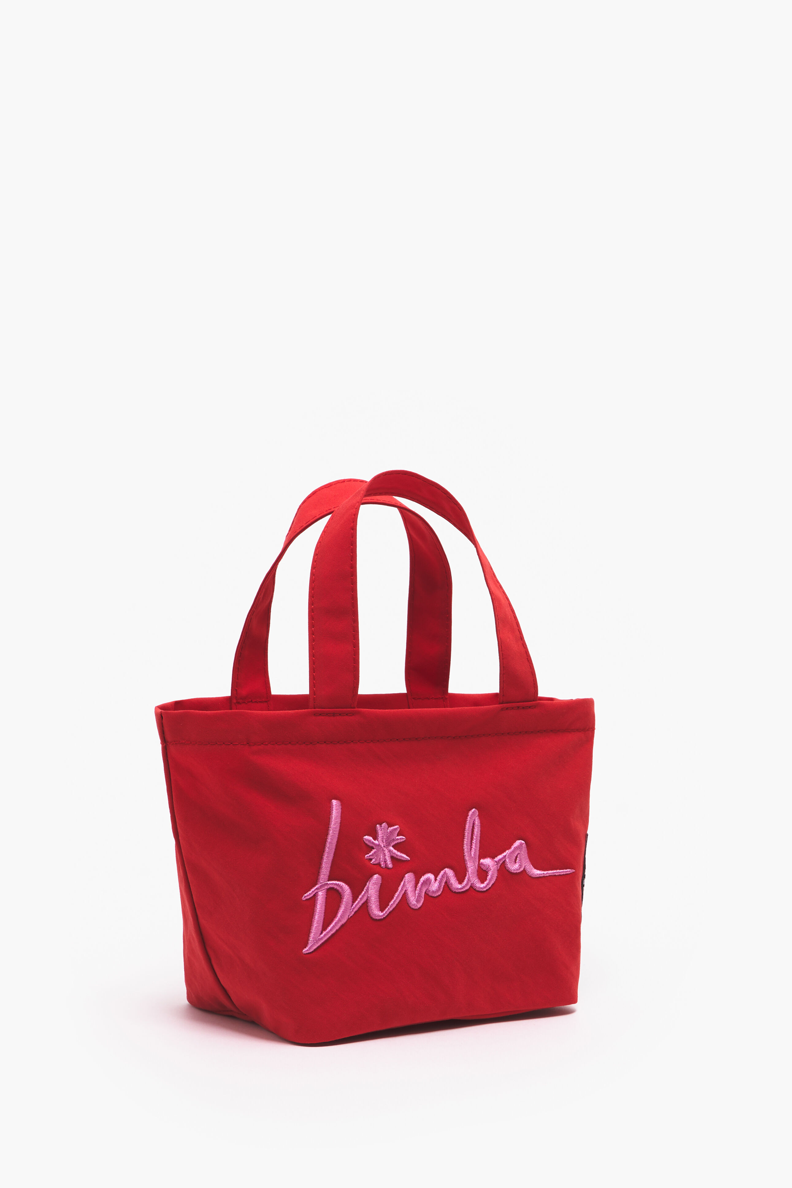Bolsa mini trapezoidal de náilon vermelho