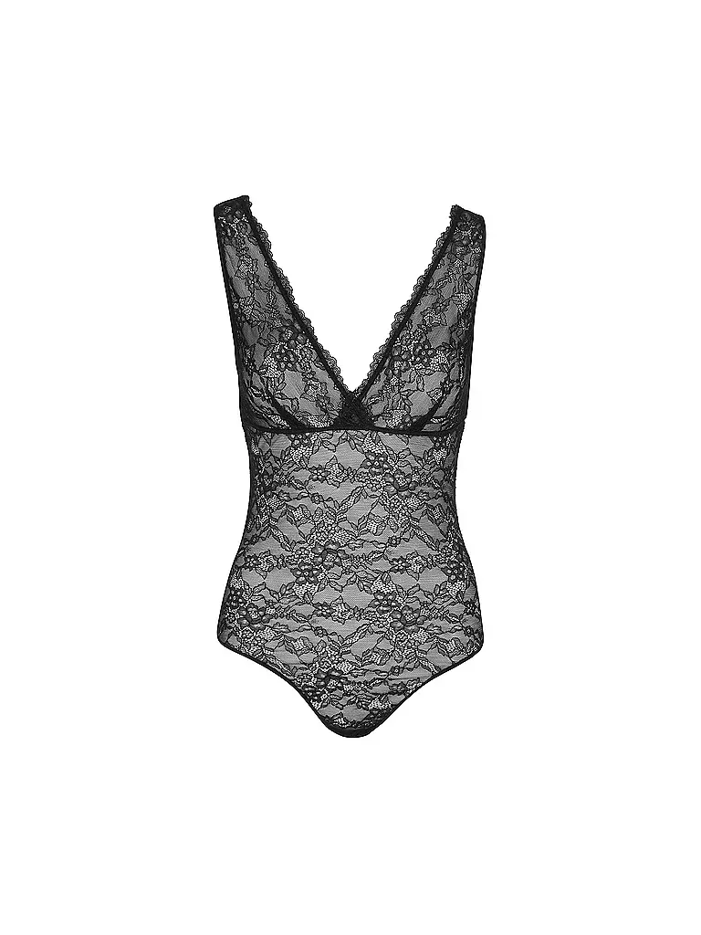 GUESS Spitzenbody BELLE schwarz
