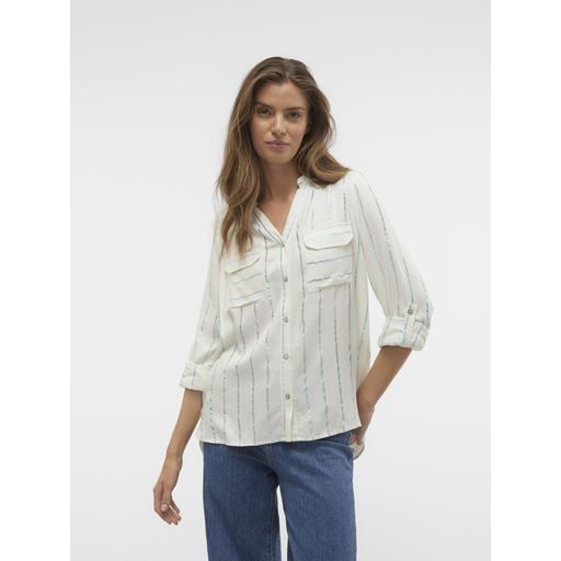 Vero Moda Hana Skjorte, Cloud Dancer/Little Boy Blue, S