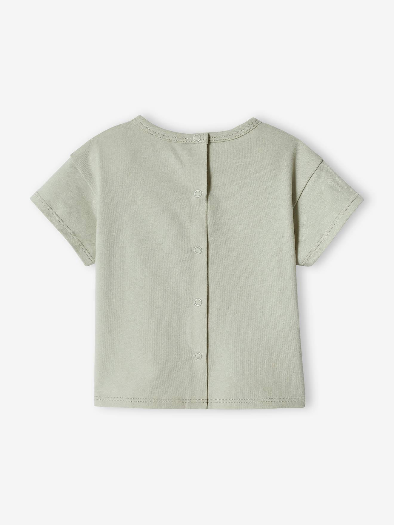 Pacote com 2 camisetas infantis de manga curta azul-gelo