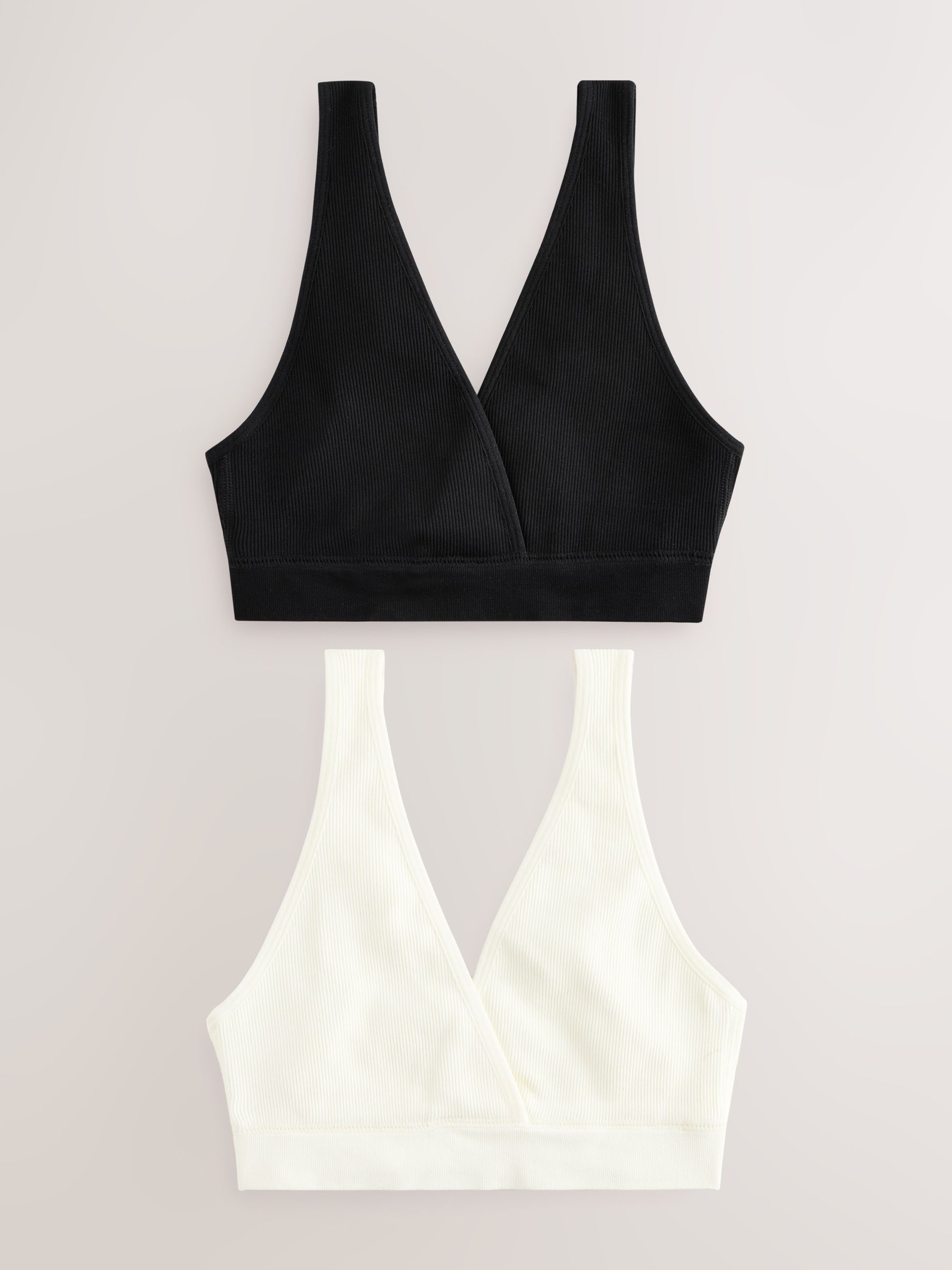 Zwart/crèmekleurig - Seamless Non Wire Nursing Ultimate Comfort Bras 2 Pack