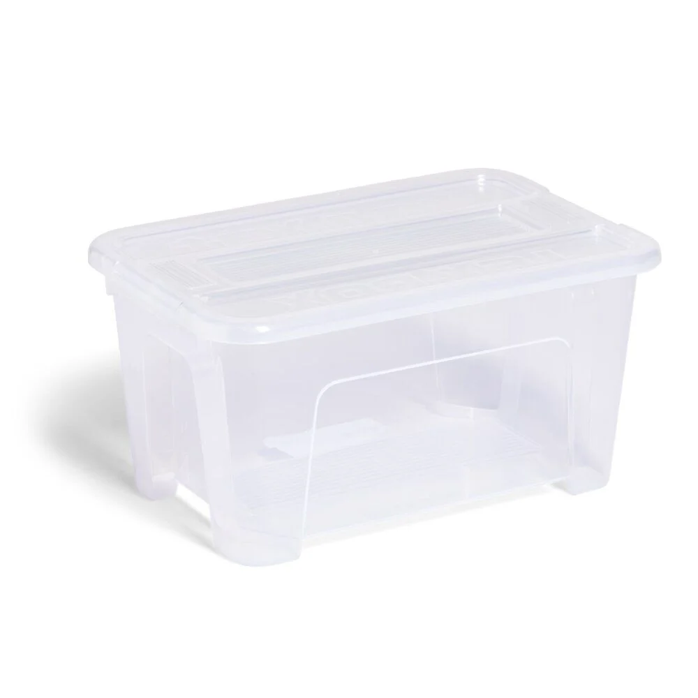 Box rangement 4,5L plastique transparent 28xH18,5x14cm