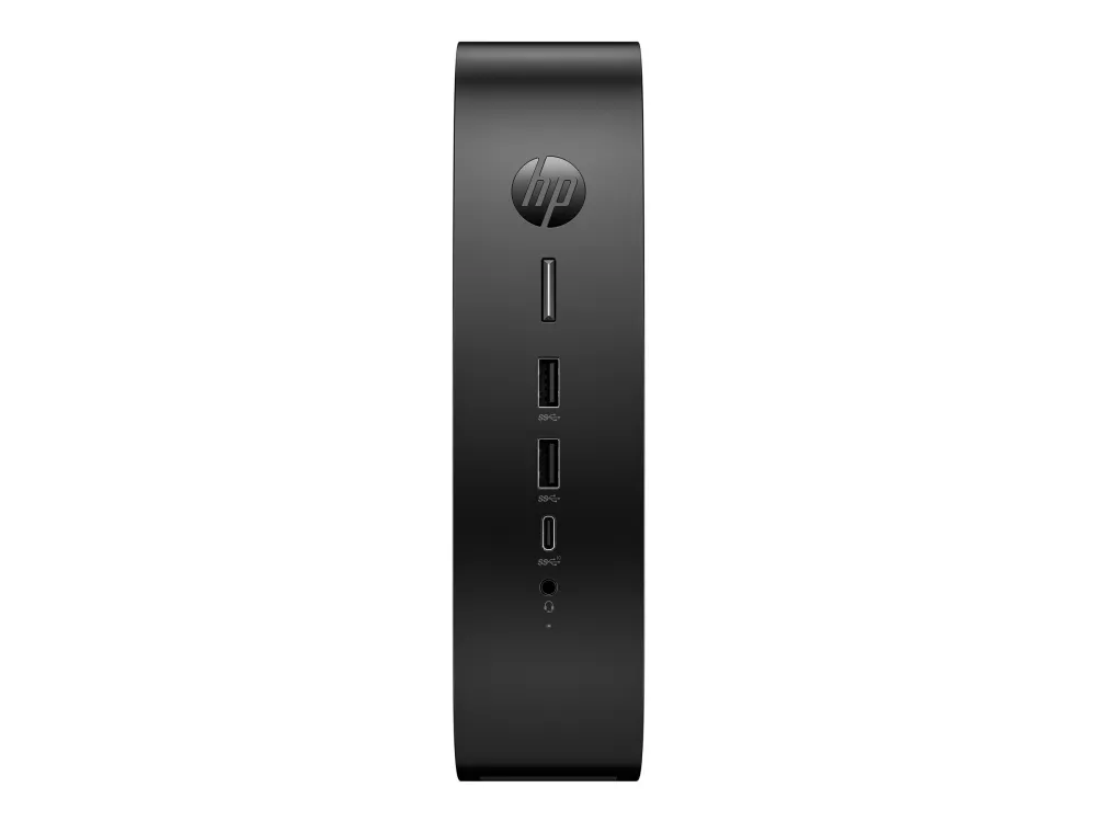 HP Elite t755 - Tynd klient - SFF 1 x Ryzen Embedded V2546 / op til 3.95 GHz - RAM 8 GB - SSD 256 GB - NVMe - Radeon Graphics - Gigabit Ethernet - Win 10 IoT Enterprise 2021 LTSC - skærm: ingen - tastatur: dansk