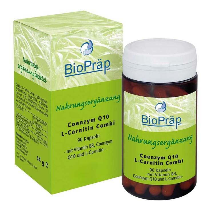 Coenzym Q10 L Carnitin Combi 30mg + 180mg Kapseln, 90 St