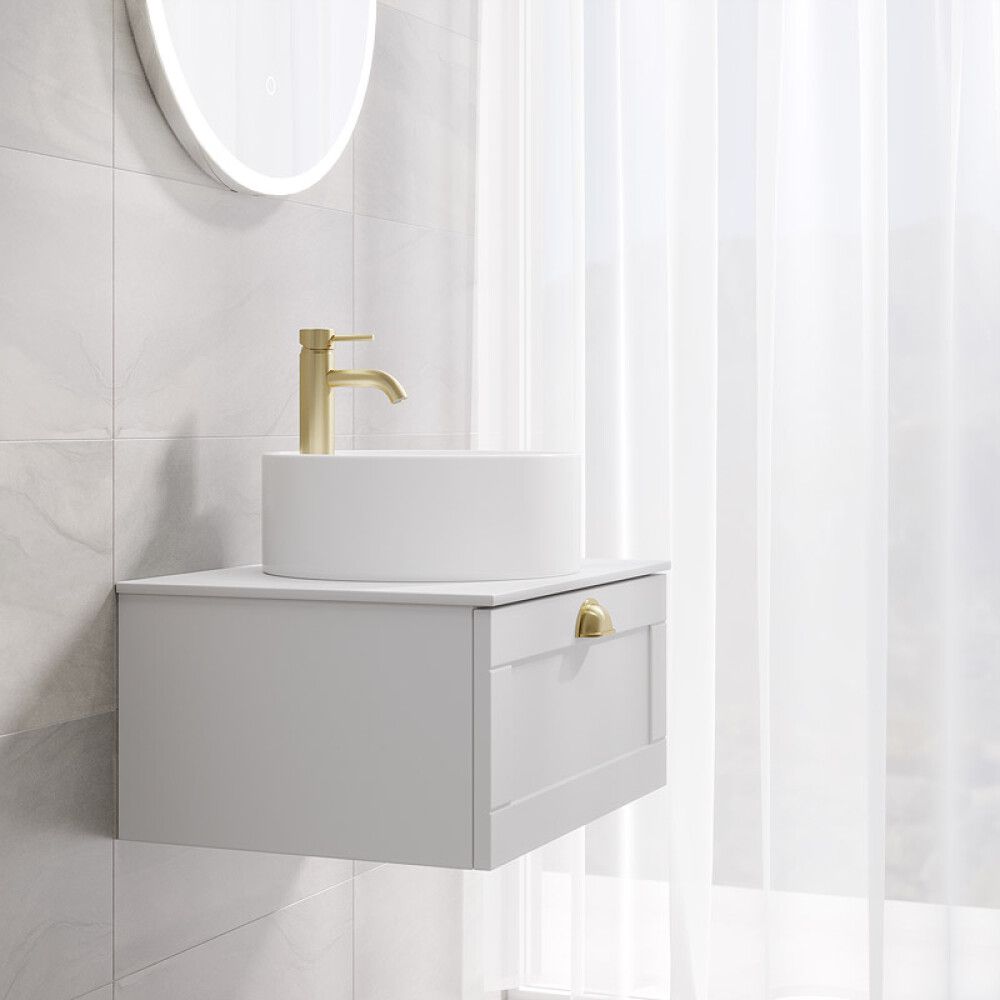 BADEROMSMØBEL CAMARGUE IQ+ FRONT RAM HVIT MATT 60CM