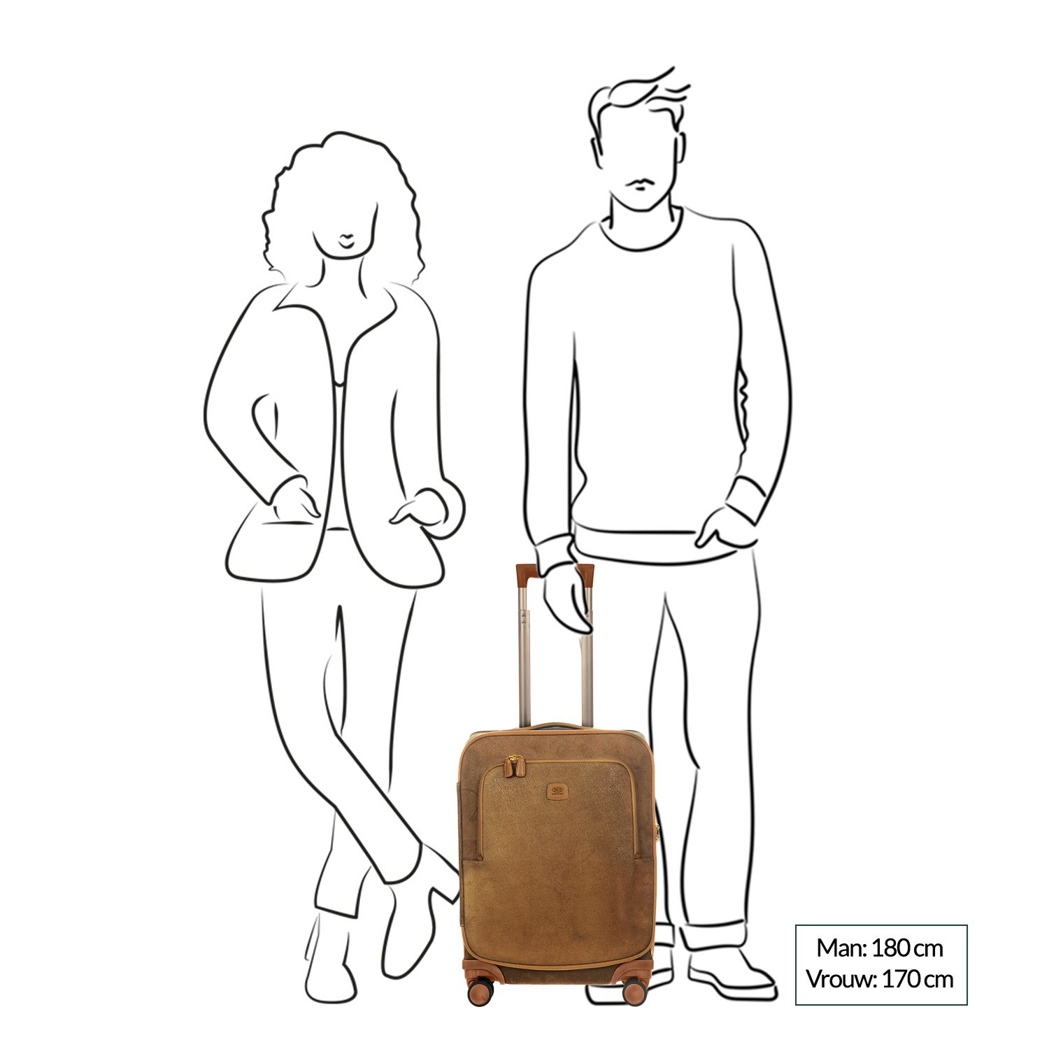 Bric's Life Trolley 55cm olive