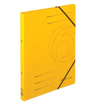 Herlitz Ringhefter A4 Pappe 2 Ringe 25mm gelb