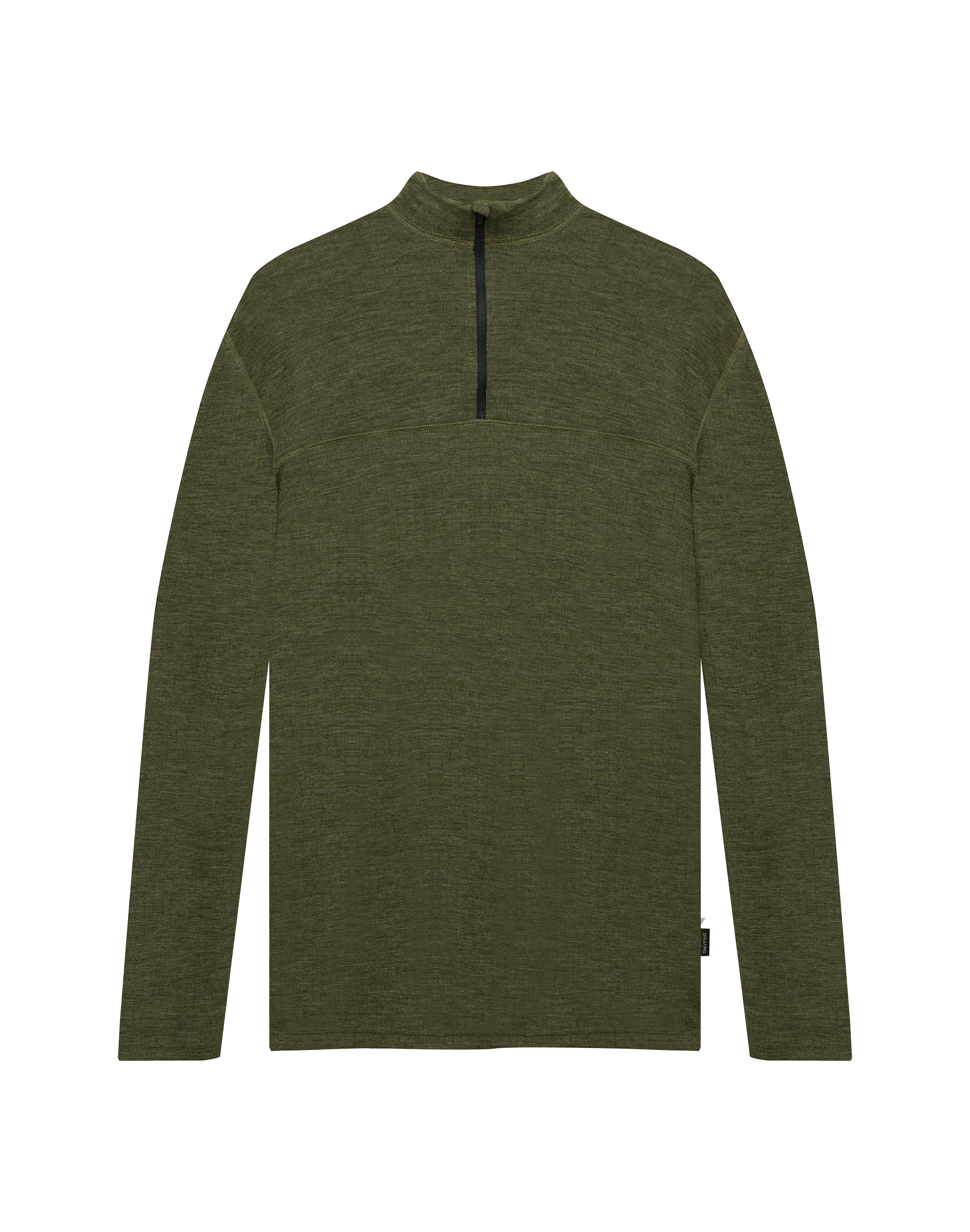 Shirt met halve rits van merinowol voor heren