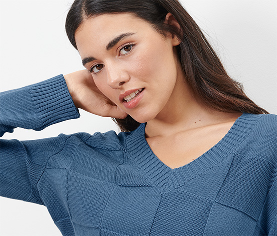 Pullover mit Karostruktur