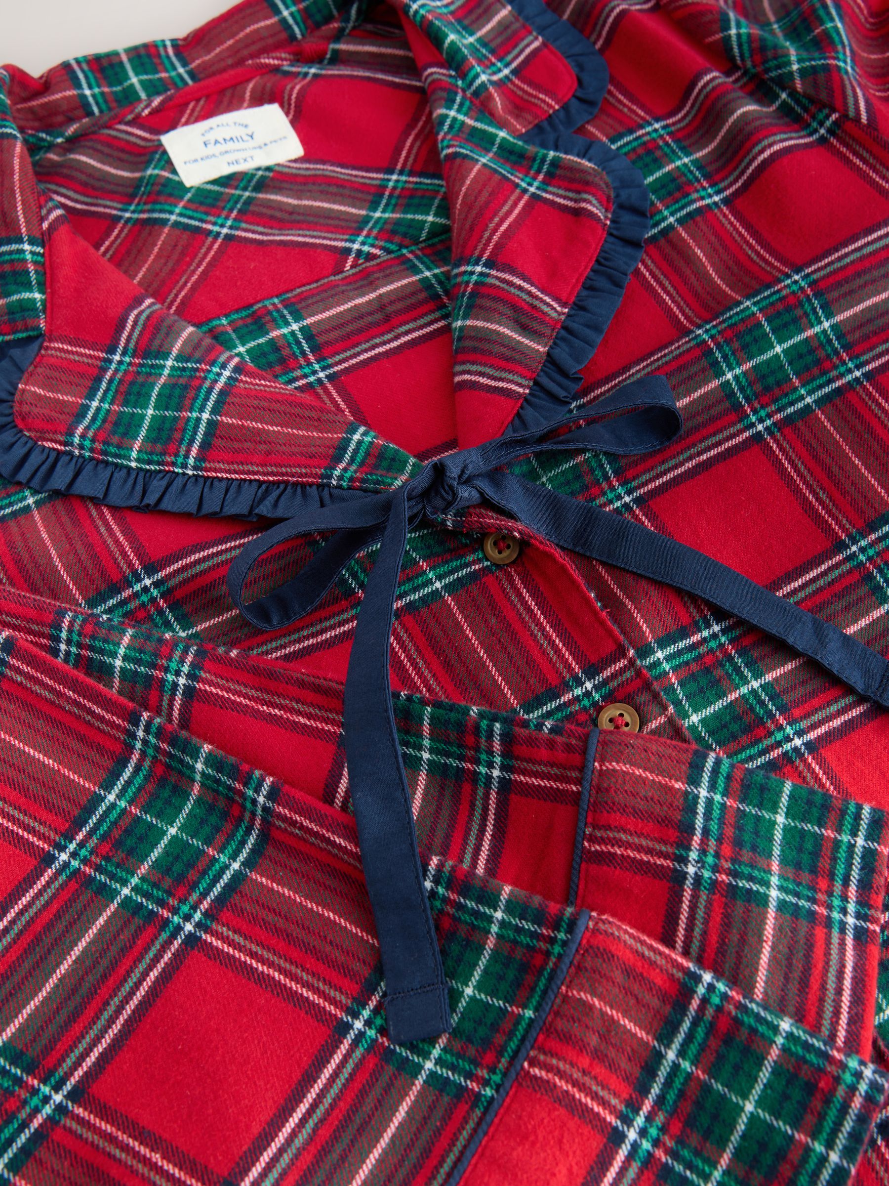 Rood geruit - Bijpassende familie Kerstmis Knoopsluiting Pyjama's