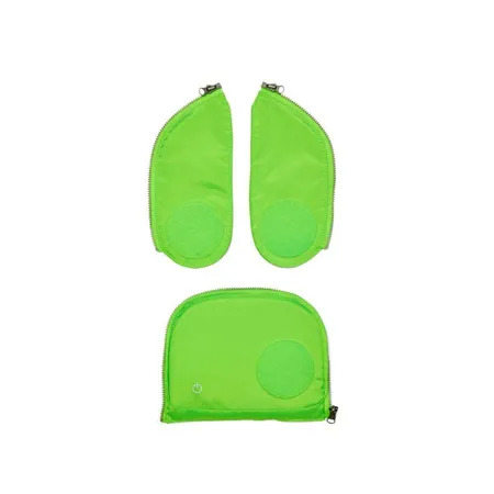 ergobag LED Sicherheitsset Grün Fluoreszierende Zip-Flächen 3-teilig