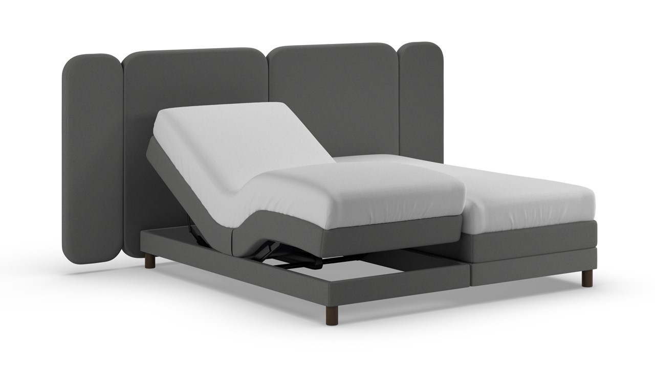 Elektrische boxspring Ridge met Kårlsson Excellence matras - Warm wool anthracite