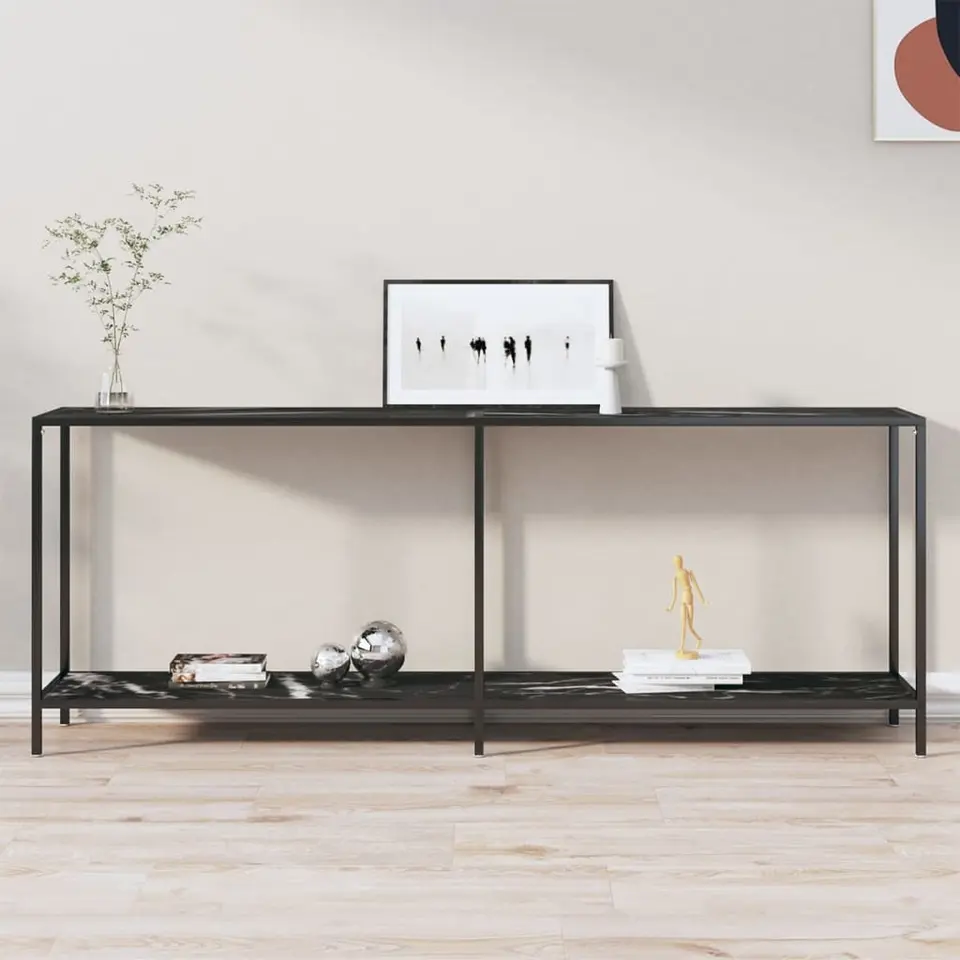 vidaXL - Wandtafel - Zwart - Glas