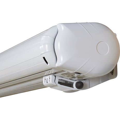 Rivoli markise med motor og LED lys L: 4,8 x D: 3 meter - hvid/grå