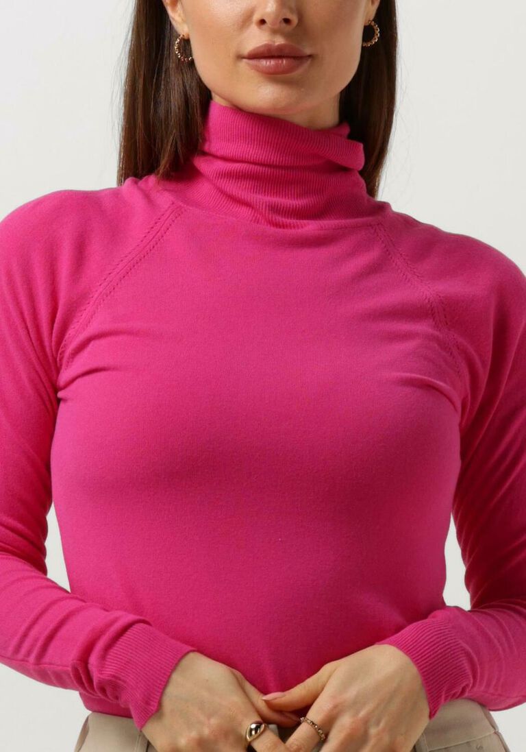 SUMMUM roze summum coltrui turtle neck sweater basic knit