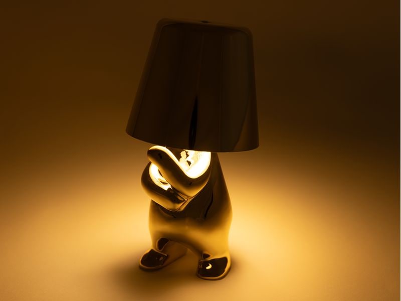 COCON LED Stimmungslicht THINKER Gold Portable Akku-Tischleuchte