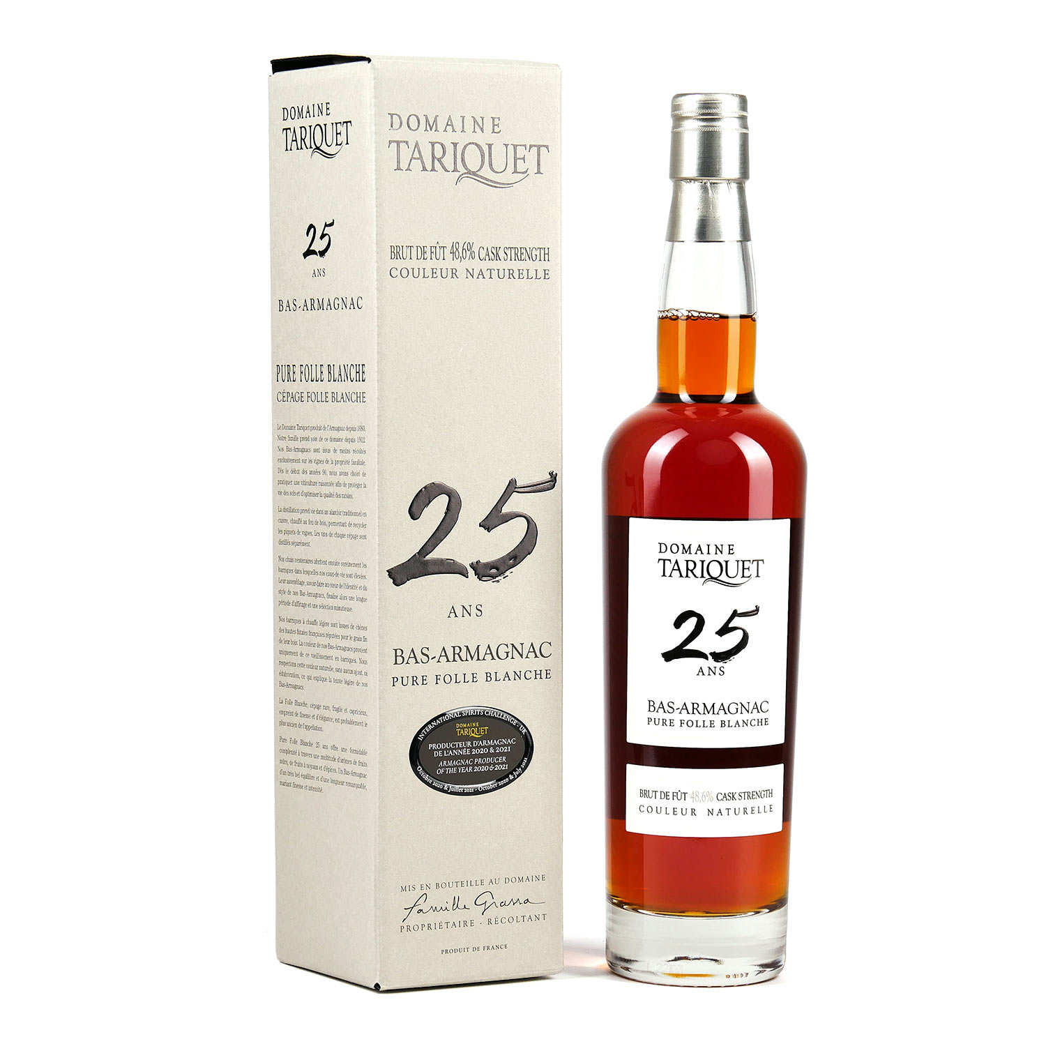 Bas Armagnac Pure Folle Blanche 25 ans - Domaine Tariquet 48.6%