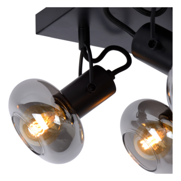 Lucide Madee Plafondspot zwart 4x