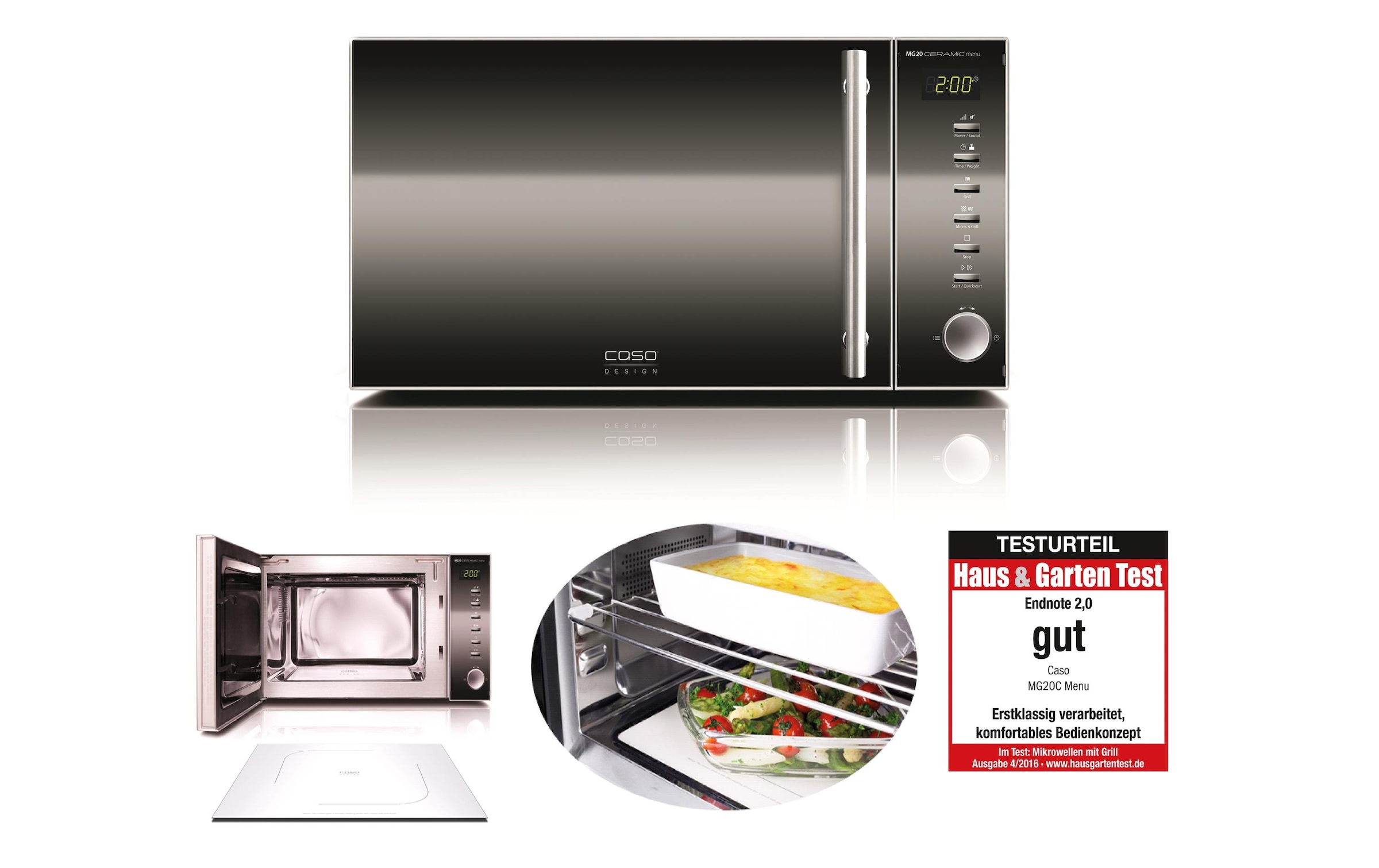 Caso Mikrowelle »MG20 Ceramic Menu« 800 W