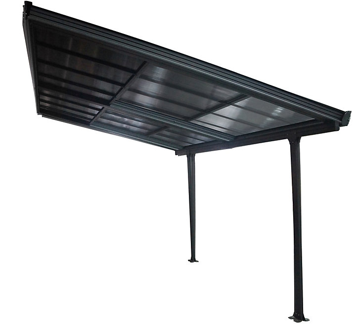 Toit terrasse adossé manuel aluminium Habrita TT3040CL 4 x 3,01 m