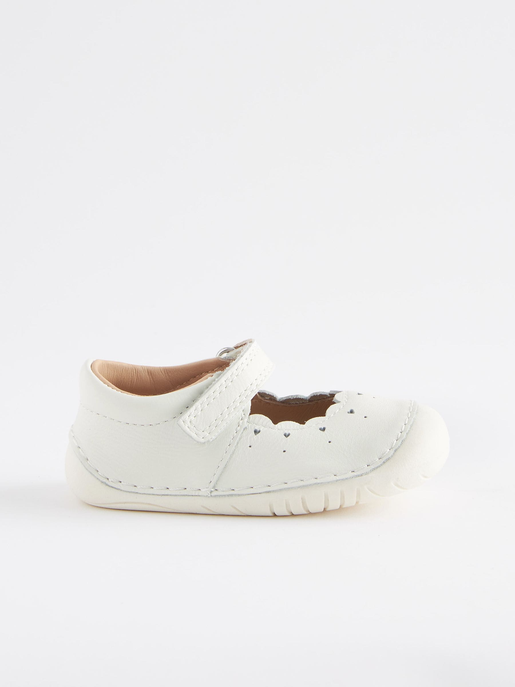 Wit leer - Mary Jane babyschoenen